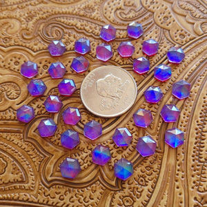 7mm Aurora Opal Doublet Stepped Hexagon Cab (1 pc)