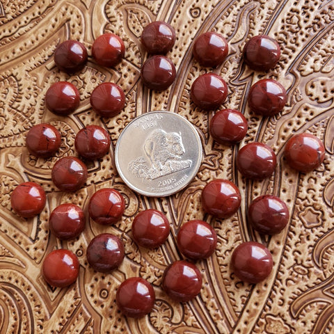 10mm Red Jasper Round Cab (1 pc)