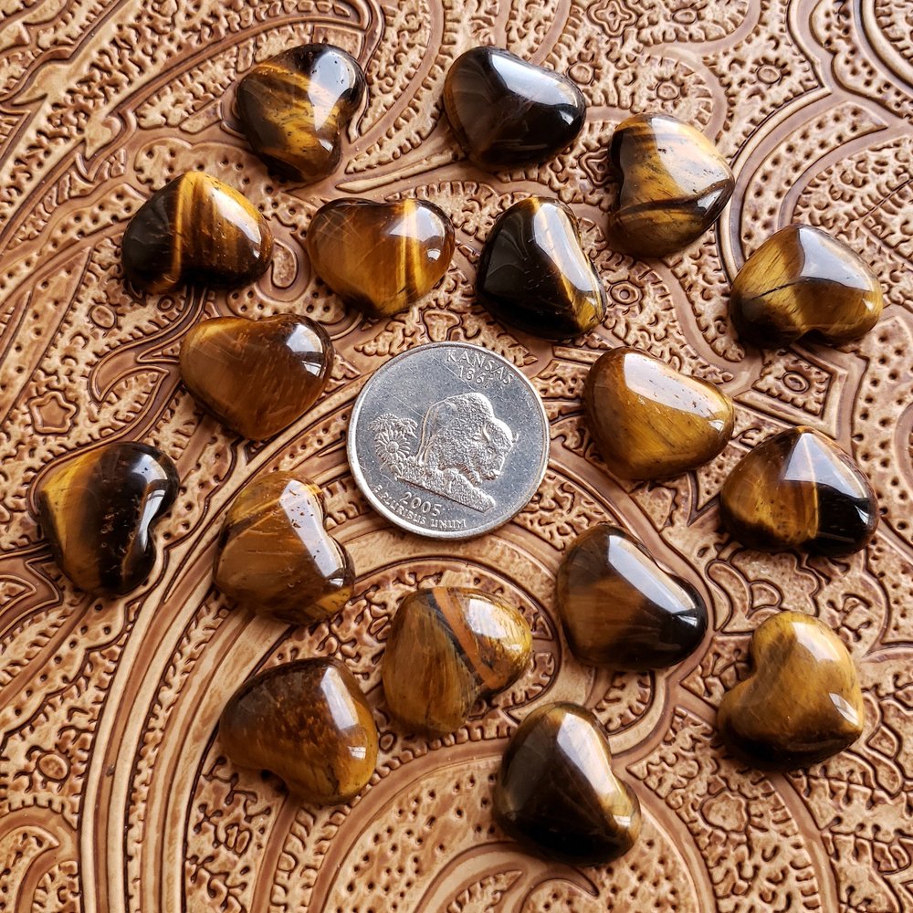 18mm Tiger's Eye Heart Cab (1 pc)