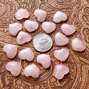 18mm Rose Quartz Heart Cab (1 pc)