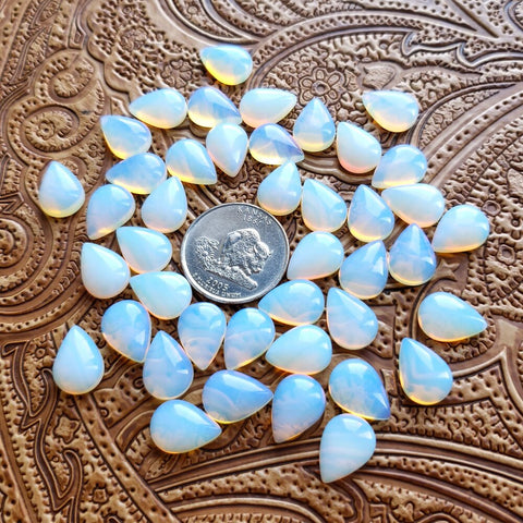 10x14mm Opalite Pear Cab (1 pc)