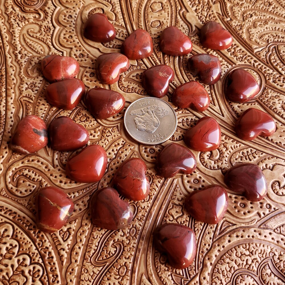 18mm Red Jasper Heart Cab (1 pc)