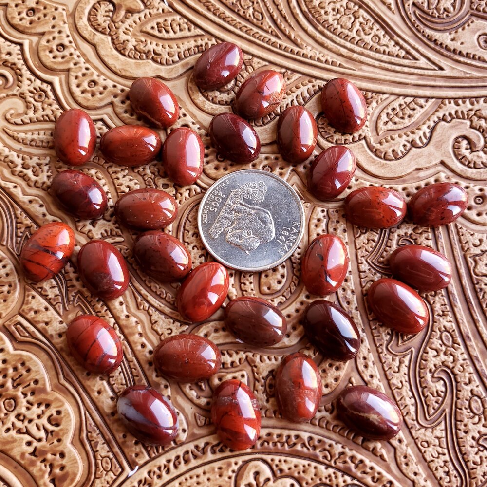 10x14mm Red Jasper Oval Cab (1 Pc)