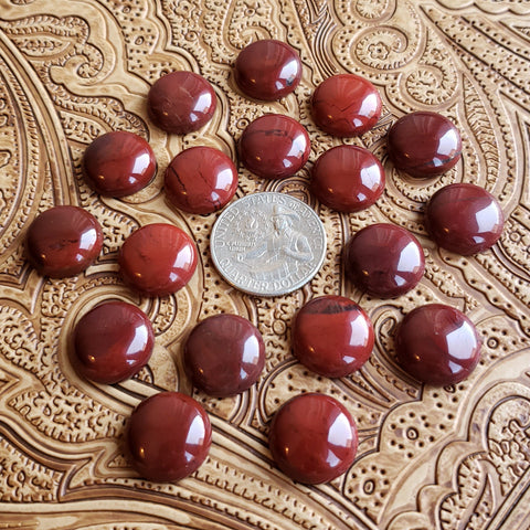 16mm Red Jasper Round Cab (1 pc)