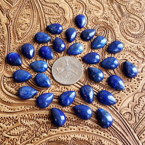 10x14mm Lapis Lazuli Pear Cab (1 pc)