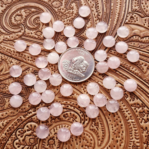 8mm Rose Quartz Round Cab (1 pc)